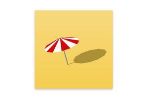 纯CSS3沙滩伞旋转动画特效