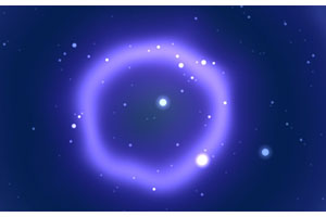 HTML5紫色光圈粒子动画特效