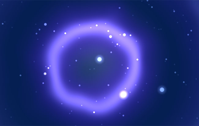  HTML5紫色光圈粒子动画特效