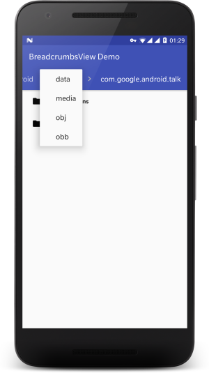 Android 面包屑导航效果源码