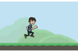 Canvas人物跑步动画场景特效