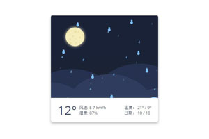 CSS3天气预报卡片布局代码
