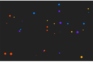 HTML5 Canvas彩色粒子飘动特效