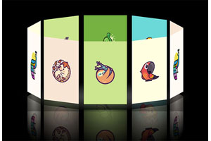 JS 3D卷筒式倒影图片选择代码