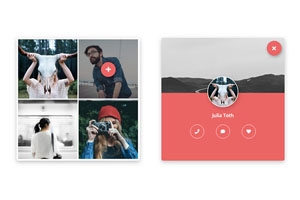 jQ+CSS3图片头像网格布局代码