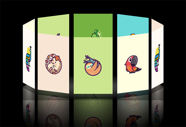  JS 3D卷筒式倒影图片选择代码