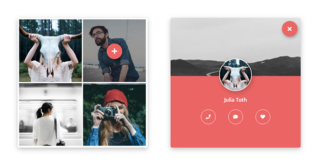  jQ+CSS3图片头像网格布局代码