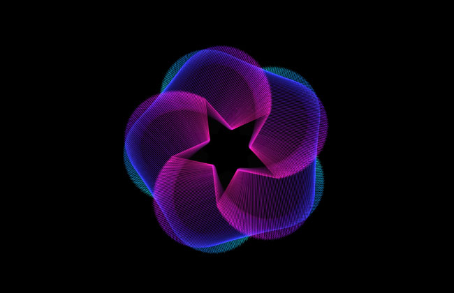  HTML5 Canvas五角星变换特效