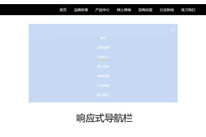 jQuery自适应网站导航栏代码