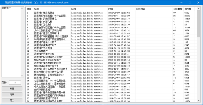 微兜客百度知道采集器