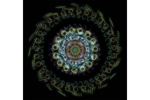 HTML5螺旋线花环图像特效