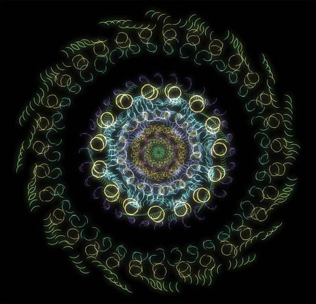  HTML5螺旋线花环图像特效