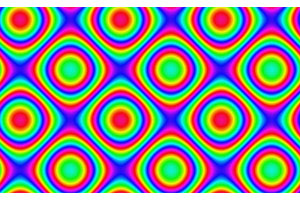 Canvas多个彩虹圈规则显示特效