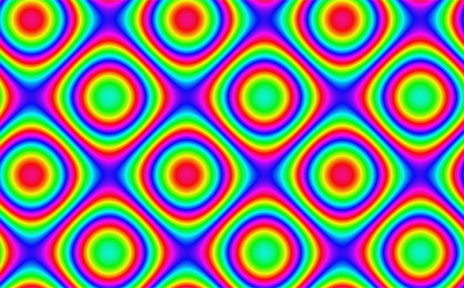  Canvas多个彩虹圈规则显示特效