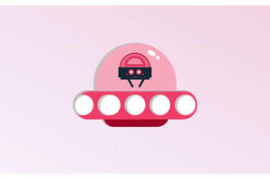 纯CSS3外星人UFO飞船动画特效