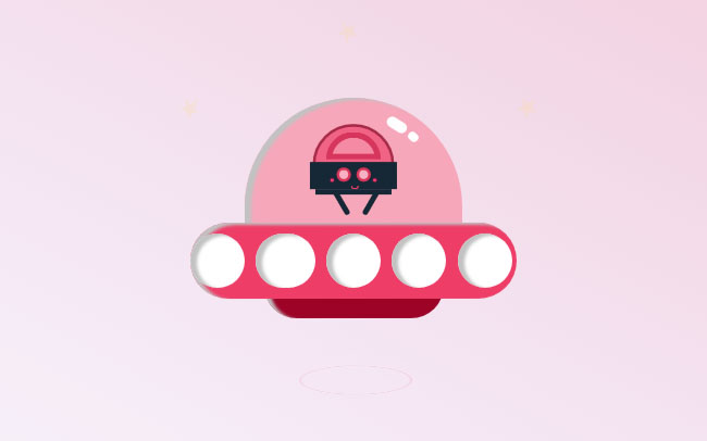  纯CSS3外星人UFO飞船动画特效