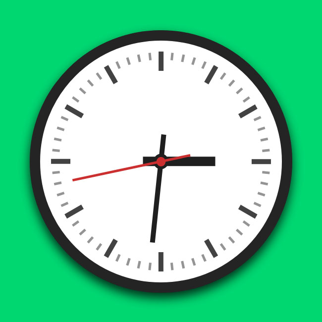  js+css3圆形时钟矢量动画