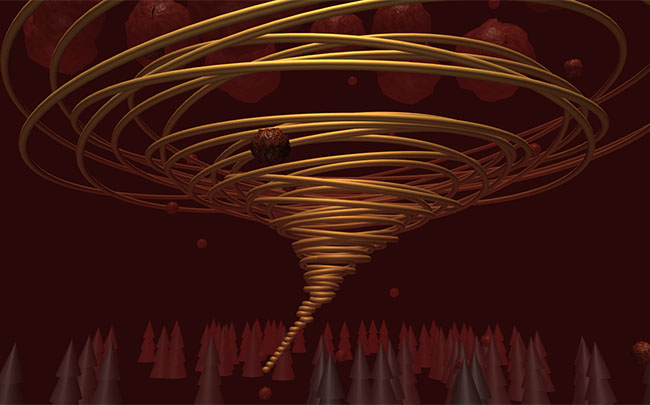  基于three酷炫的龙卷风特效