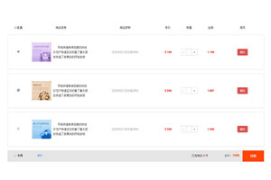 Bootstrap淘宝购物车结算代码