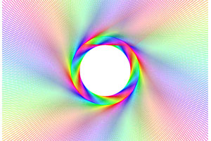 HTML5 Canvas彩虹圈动画特效