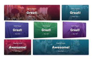 JS卡片自动翻转CSS3动画特效