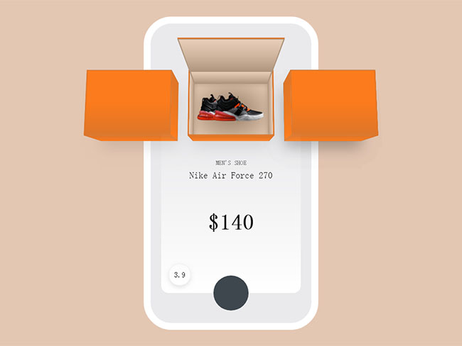  CSS3创意3D鞋子产品切换特效