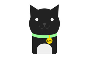 纯CSS3绘制黑色小萌猫特效