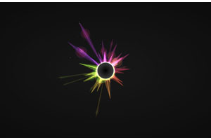 HTML5 Canvas射线能量光圈动画