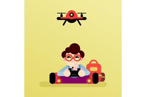 人物遥控无人机CSS3动画