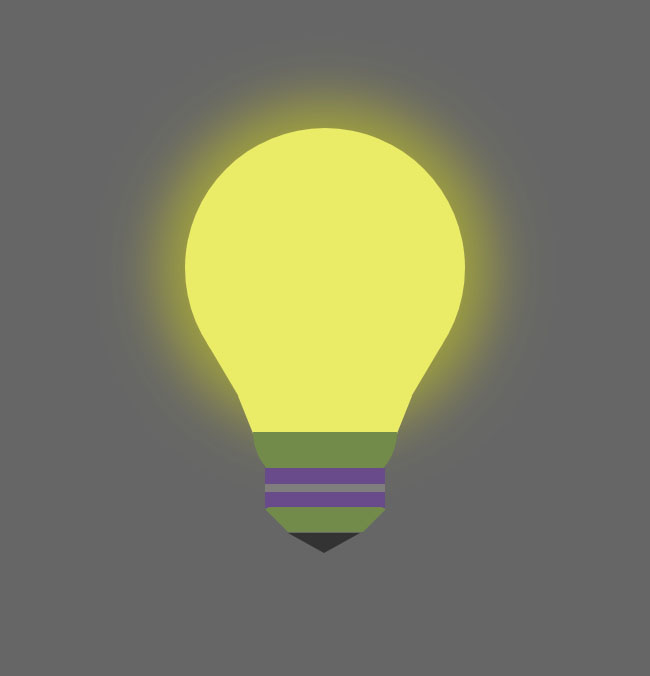  纯css3灯泡悬停发光特效