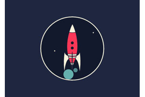css3 svg火箭飞行动画特效