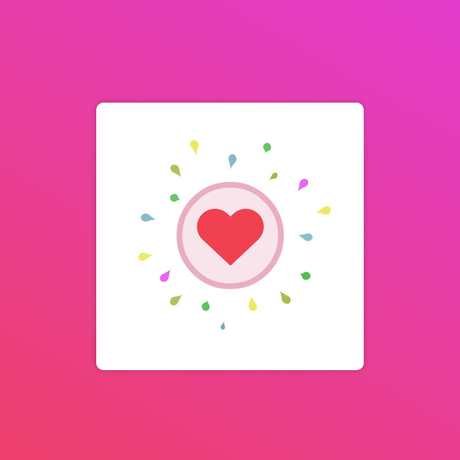  css3 svg爱心点赞动画特效