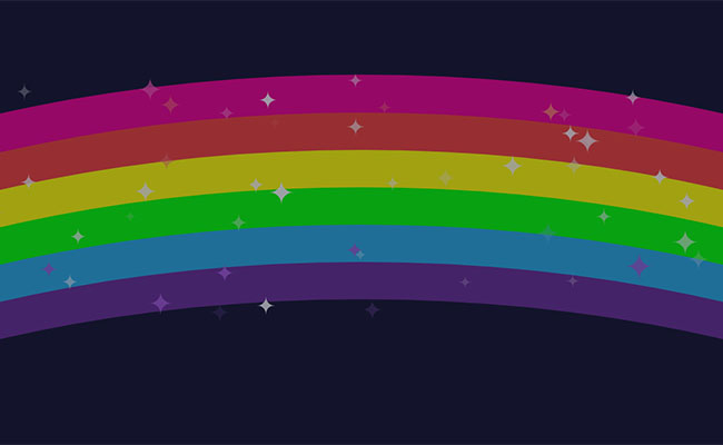  H5 Canvas彩虹桥闪烁动画特效