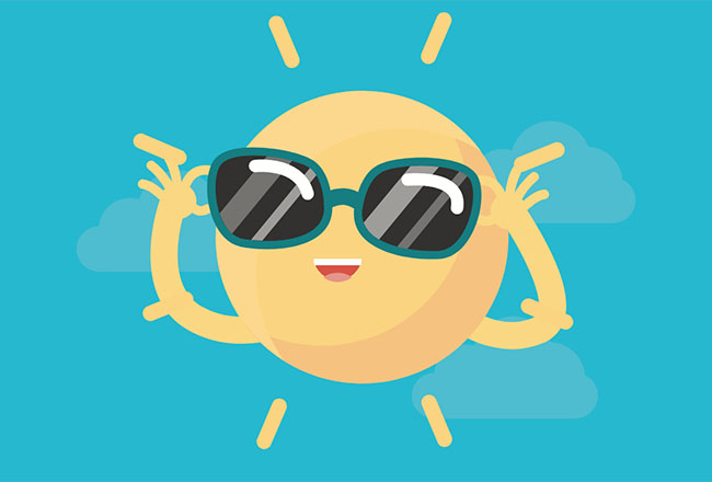  可爱的太阳动画svg特效