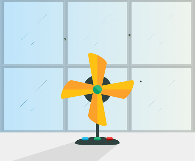  css3卡通电风扇动画特效