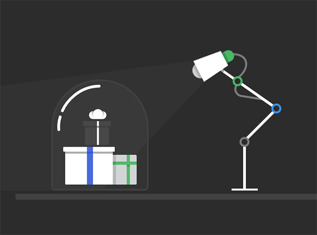  css3台灯照射礼物动画特效