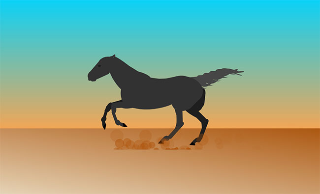  纯CSS3马儿奔跑动画特效