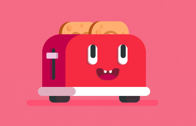  纯CSS3绘制烤面包机表情特效