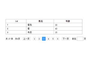 jQuery动态表格自定义分页代码