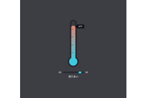 js+css3温度计摄氏度特效