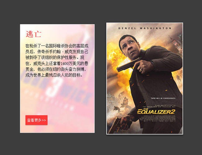  CSS3悬停图片放大遮罩特效