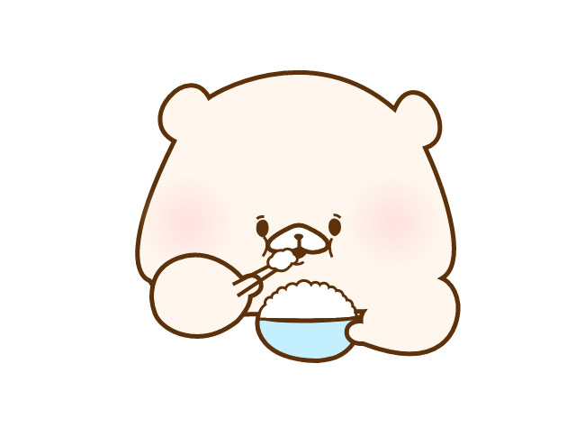  可爱小熊吃饭svg动画特效