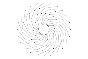 H5 Canvas点线图形旋转特效