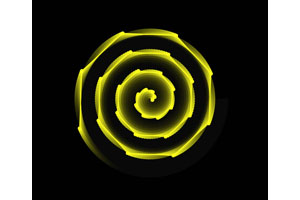 Canvas螺旋图形动画特效