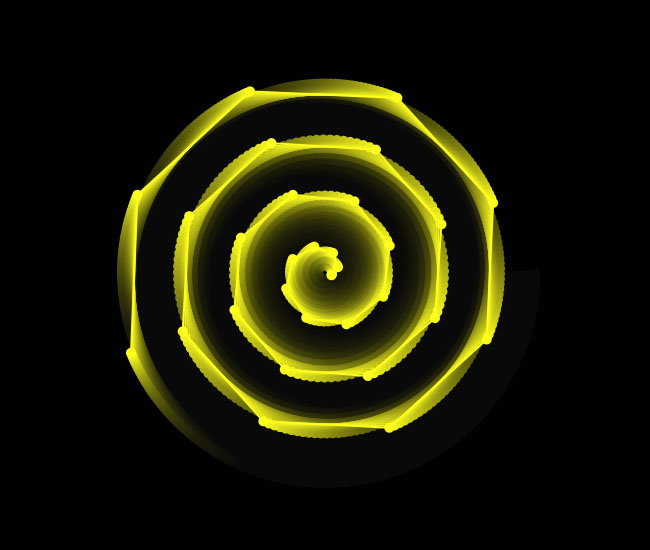  Canvas螺旋图形动画特效