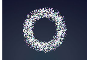 H5 Canvas粒子组成圆圈特效