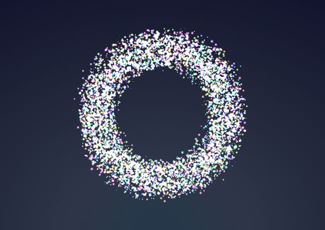  H5 Canvas粒子组成圆圈特效