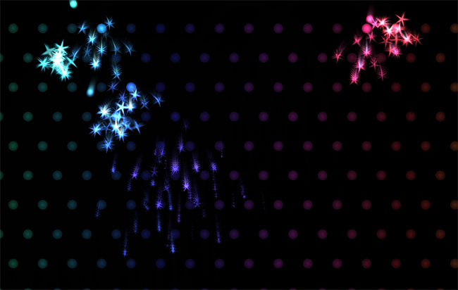  HTML5弹珠火花四溅动画特效