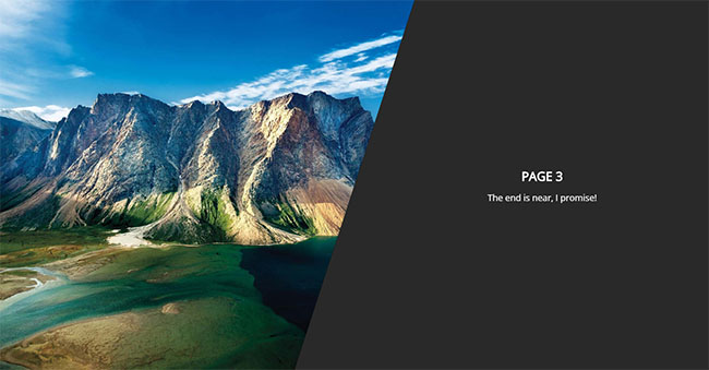  jQuery全屏背景分割滚动特效