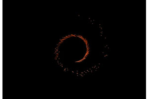 火圈粒子旋转Canvas特效